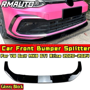 Golf MK8 GTI Front Bumper <b>Splitter</b> Glossy Black Sport Style Front Bumper Spoiler for VW Golf MK8 GTI 2020-2024 Car Accessories - Product Image 1
