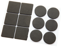 JAYA Patins de protection autocollants en mousse EVA pour meubles, ronds et carrés, pour pieds de chaises, tables, armoires et canapés
