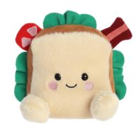 Jouet en peluche douce de 4,5 pouces, style sandwich avec bacon, laitue et tomate, accessoire interactif pour animaux de compagnie