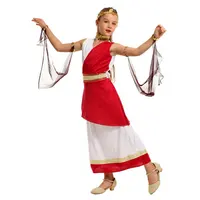 बच्चों ग्रीक देवी एथेना कॉस्टयूम पोशाक बच्चों लड़कियों हेलोवीन ऐतिहासिक रोमन महारानी संगठन
