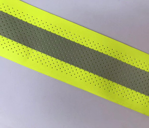 Nastro in tessuto di poliestere ad alta visibilità ritardante di fiamma e materiale riflettente striscia di avvertenza prismatica per cucire di sicurezza - Product Image 2