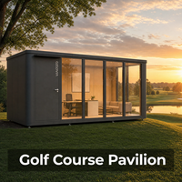 COCOVIA Abri modulaire en aluminium à installation manuelle, mini-bureaux, petits bureaux, petits studios, abri de golf