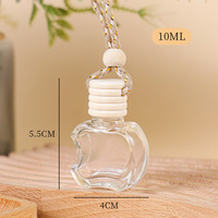 Diffuseur de voiture multi-styles en verre dépoli vide, flacon de parfum, pendentif désodorisant, flacon à bouchon à vis pour huile parfumée