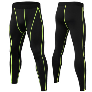 Correr de secado rápido gimnasio entrenamiento hombres correr Legging Bicolore deporte hombres sexo medias Yoga pantalones adelgazamiento Leggings compresión - Product Image 2