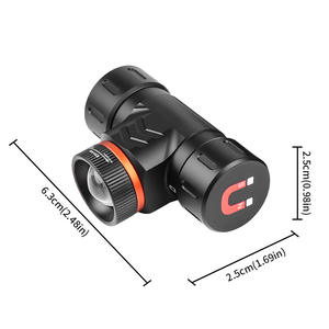 Lampe frontale LED Sy-5846 6,3 cm, zoomable, magnétique, rechargeable, pour le cyclisme et la course en extérieur - Product Image 1