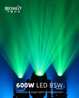 Projecteur LED mobile 600W Mega Pointe CMY BSW 3-en-1 Beam/Spot/Wash, contrôle DMX, zoom 3.5-50, 10 gobos fixes, 8 couleurs + CTO High