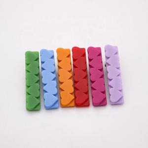 Primavera fresca colori per bambini clip di capelli in magazzino coccodrillo mini cuore acrilico clip di capelli per le ragazze - Product Image 2