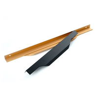 Poignée longue en alliage d'aluminium noir mat pour armoire, meuble de cuisine, commode de chambre, et tiroir dissimulé de salle de bain