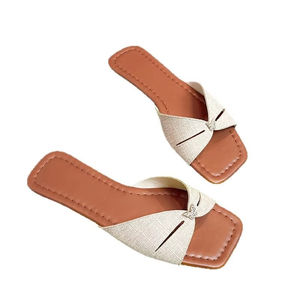 Sandales plates pour femmes avec strass papillon, tongs de plage à bout ouvert, légères, respirantes, confortables, semelle en caoutchouc - Product Image 3