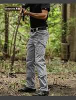 Pantalon cargo tactique IX9 pour homme, 97% coton, 3% élasthanne, multi-poches, pantalon d'entraînement extérieur, taille moyenne, multi-poches