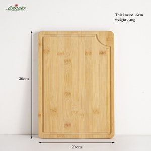 Juego de 3 tablas de cortar de bambú pequeñas y grandes carbonizadas orgánicas de primera calidad para cocina a granel con ranura para jugo grabado láser al por mayor - Product Image 5