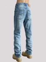 Pantalon en jean ample vintage pour homme, coupe droite, en coton, style baggy, OEM