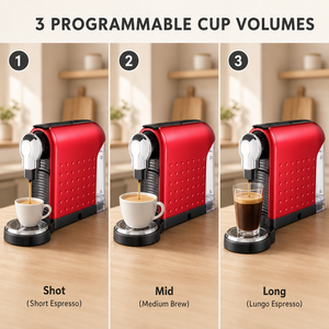 เครื่องชงกาแฟแคปซูลแบบกำหนดเอง 1260W 19 บาร์ 3 ปุ่มกด - Product Image 2
