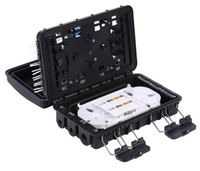 Boîtier de raccordement FTTH étanche |   Adaptateur SC/LC 16 ports |   Conception à 2 couches (Cassette de raccordement + Splitter PLC) |   Support mural/poteau extérieur