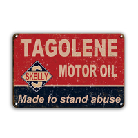 Letreros Metálicos de Gasolina Personalizados al por Mayor, Estilo Retro Vintage, Pósters Metálicos de Gasolina para Motocicletas para Publicidad