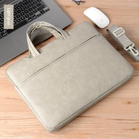 Tas Laptop Wanita Kulit PU Tahan Lama & Tas Pelindung Tablet Tahan Air Ringan Tas Selempang Tahan Gempa