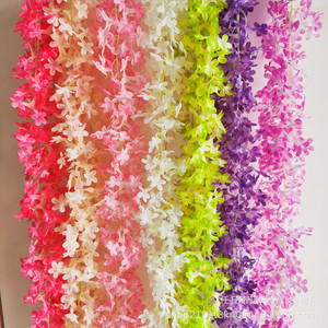 Guirnalda de Flores Artificiales de Lila Maihe de 200 cm, Glicinia de Seda para Colgar en la Pared, Decoración de Techo para Bodas - Product Image 1
