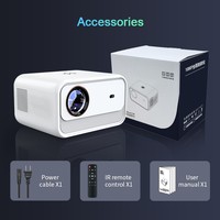Projecteur Android TV avec Wifi 2.4/5G, puce Hi352, cinéma maison, 300 lumens ANSI, projecteur mini 4K