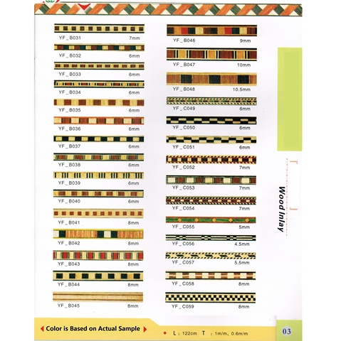 Decorative Edge Inlay Wood Veneer Marquetry for Furniture - Eco ...