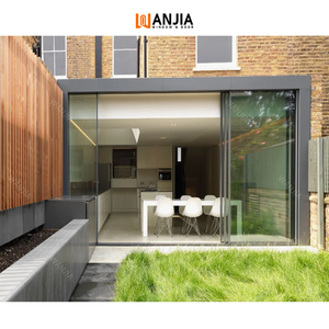 Portes coulissantes de patio en aluminium noir <span class=keywords><strong>sur</strong></span> <span class=keywords><strong>mesure</strong></span> à <span class=keywords><strong>double</strong></span> <span class=keywords><strong>vitrage</strong></span> certifiées Energy Star WANJIA NFRC - Product Image 2