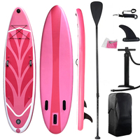 Personnalisation professionnelle équipement de jeu d'eau surf rose SUP ISUP planche de surf gonflable Stand up Paddle Board
