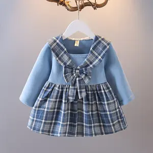 2019春季新款短袖新生儿Toddle Gingham女童宝宝连衣裙