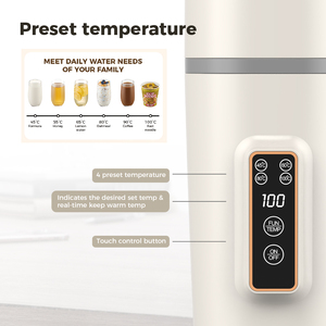 Compact Electric Water Heater <strong>USB</strong> Rechargeable for Car Office and Outdoor Activities Temperature Control Smart Electric <strong>Kettle</strong> - Product Image 2
