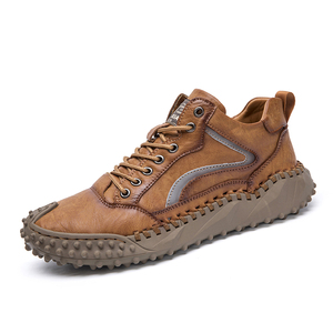 Chaussures décontractées rétro pour hommes grandes tailles, collection automne-hiver, baskets colorées à semelle épaisse pour jeunes, design tendance à lacets - Product Image 4