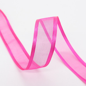 FangZHI Organza Ribbon 2.5Cm Wide Edge Solid Color Nylon Decorative Ribbon For Bouquets Hair Accessories DIY - Product Image 4