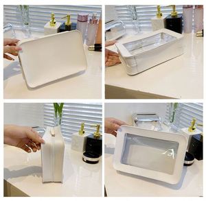 Trousse de Toilette et de Maquillage Transparente en PVC et Cuir PU pour Femme avec Logo Personnalisé, Étanche, à Fermeture Éclair, pour Voyage - Product Image 3