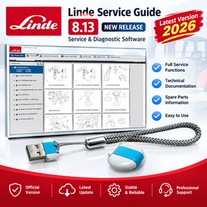 Nouveau logiciel Linde Service Guide 8.13 2026 avec clé USB pour le diagnostic et la réparation des chariots élévateurs Linde, manuels de service - Product Image 1