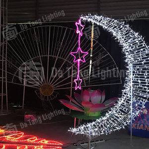 ไฟประดับรูปพระจันทร์เสี้ยว LED สำหรับหลายเทศกาล เช่น รอมฎอน อีด คริสต์มาส เหมาะสำหรับตกแต่งห้างสรรพสินค้า ลานกิจกรรม และกลางแจ้งในช่วงเทศกาลต่างๆ - Product Image 6