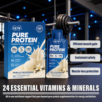 Boisson protéinée liquide pure 30g, saveur vanille, milkshake, 24 vitamines et minéraux, faible teneur en sucre, complément pour la récupération musculaire