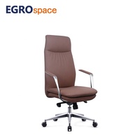 Chaise de bureau ergonomique pivotante en cuir de haute qualité EGROspace Professional High End Furniture Staff Executive avec appui-tête
