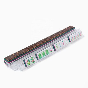 Juego de Mahjong Americano de Lujo con 160 Fichas Acrílicas de 4 Capas, Diseño de Leopardo Grabado con Láser, Portátil y Moderno, para Entretenimiento, Venta al Por Mayor - Product Image 3