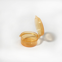 1ml 3ml 5ml 10ml Bocaux à couvercle rabattable en plastique transparents personnalisés avec couvercles à charnière pour voyage