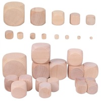 Dés en bois naturel non finis, réutilisables et personnalisables, de 8 à 80 mm, avec échantillon gratuit disponible
