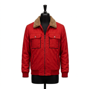 Wholesale New <b>Men</b> Fleece Bomber <b>Jackets</b> Winter Windproof Stand Collar Parkas Multi-pockets Workwear <b>Cargo</b> Front Logo Outdoor - Product Image 1