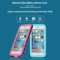 Étui de téléphone antichoc en TPU+PC au design sportif pour 7/8/SE2, coque étanche pour la plongée en extérieur avec support de téléphone inclus