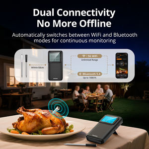 <span class=keywords><strong>Thermomètre</strong></span> à viande sans fil INKBIRD INT-12E-BW, <span class=keywords><strong>WiFi</strong></span> 5G et Bluetooth 5.4 double connexion 2 sondes avec 5 capteurs - Product Image 2