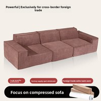 Ensemble de canapé de salon paresseux en tissu moderne pour petit appartement Combinaison simple de bloc de tofu sous vide comprimé et éponge de canapé