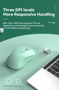 <span class=keywords><strong>Ratón</strong></span> Inalámbrico <span class=keywords><strong>de</strong></span> Modo Dual con Carga Rápida Tipo-C, Cómodo y Silencioso, con Bluetooth para Computadora Portátil, Escritorio y Oficina - Product Image 5