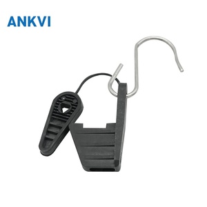 Serre-câble en acier inoxydable type bec de canard pour ancrage de câble aérien FTTH - Product Image 1