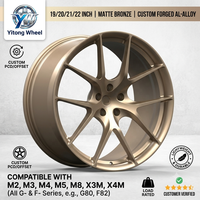 Jantes en alliage d'aluminium forgé sur mesure de 19, 20, 21 et 22 pouces, design P101, bronze mat pour BMW M2 M3 M4 M5 M8 G80 G82 G87 F80 F82 X3M X4M
