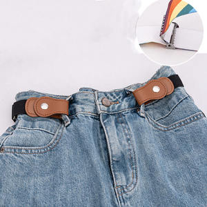 Ceintures élastiques pour enfants, garçons et filles, sangles de serrage réglables, boucle en alliage, tricot en coton, longueur 60-80 cm, pantalons - Product Image 3