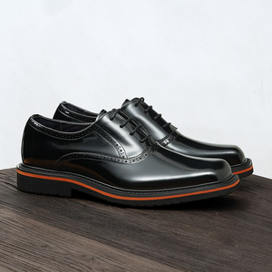 Chaussures en cuir véritable de qualité professionnelle imperméables - Respirantes - Style britannique rétro - Motif léopard - Chaussures pour hommes - Product Image 5