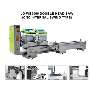 Máquina de Corte de Perfiles de Aluminio de Doble Cabezal con Sistema PLC de 45 Grados y Tipo de Giro Interno JUNDE - Product Image 3