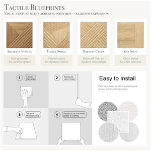 Pannelli Acustici in Legno Facili da Installare, Ecologici, Ignifughi, Fonoassorbenti in Poliestere per Hotel, Cucina, Bagno - Product Image 3