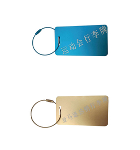 Direct Factory Customized Aluminum Fashion Luggage Tags Laser Engraving Custom Color Letterpress Printing National Day Crafts