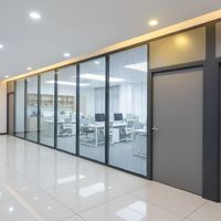 Système de cloison modulaire double vitrage de 108 mm : Lames intégrées et conception insonorisée pour l'architecture publique moderne